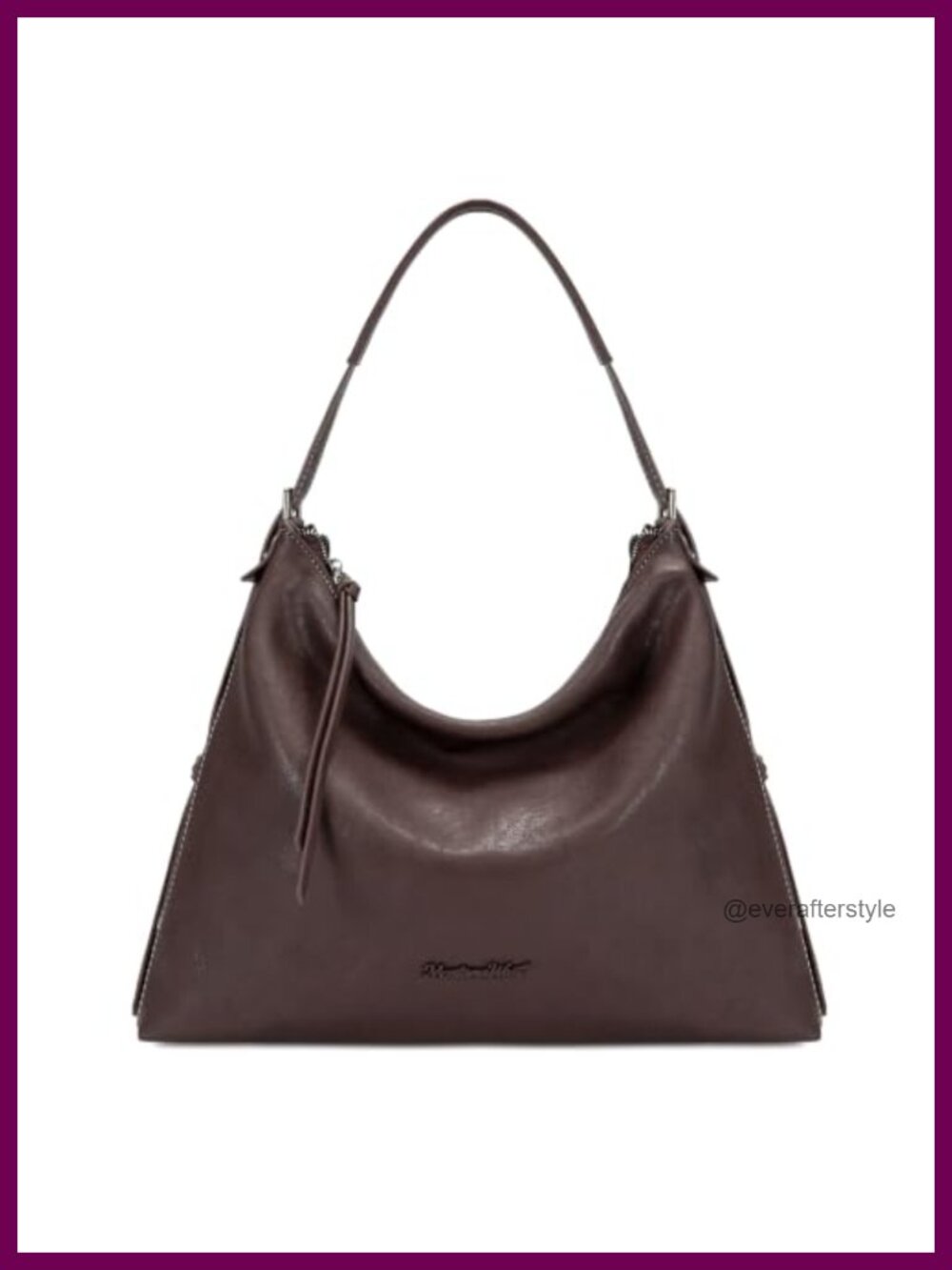 Large Slouchy Hobo Bag Soft PU Leather Crossbody Purse Zipper Shoulder Handbag